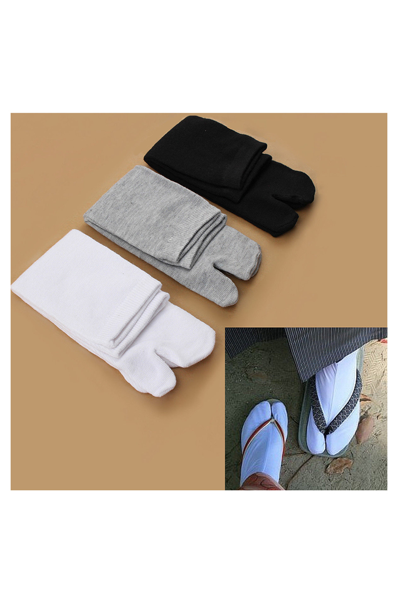 Toe Sock Split - A64E 3 Pairs Japanese Kimono Flip