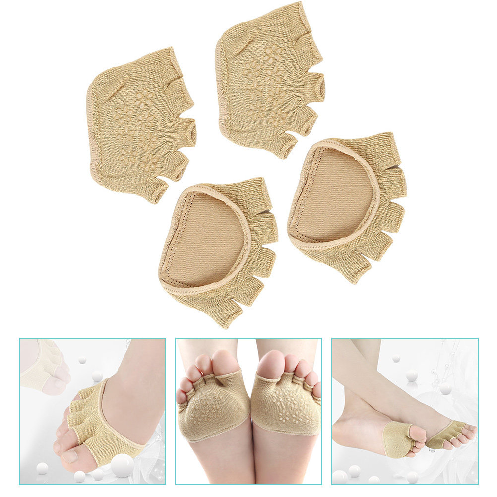 Grip Sock Yoga - 2Pairs Breathable Toe Yoga Socks Open