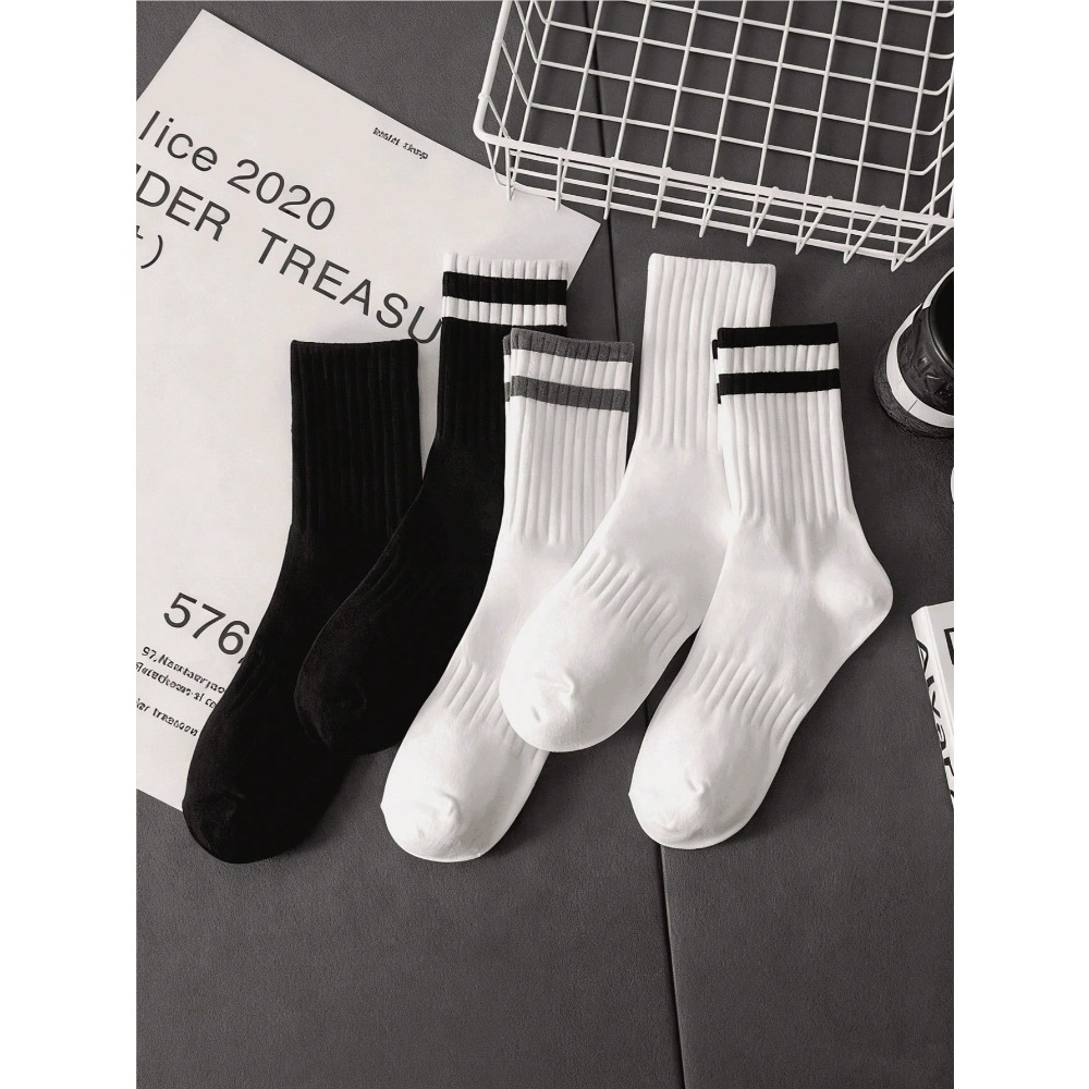 5-Pack Men's Striped Crew Sock - Cotton Crew Sock Pack 评论和价格