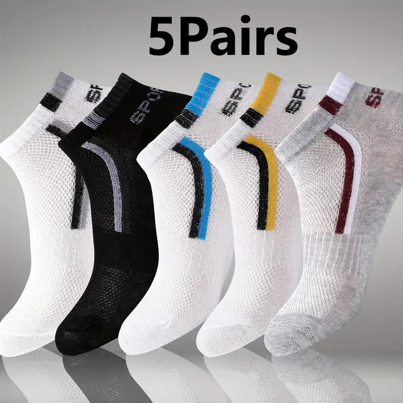 5Pair Men's Anti-Slip Ankle Bo - Ankle Sock Low Cut 评论和价格