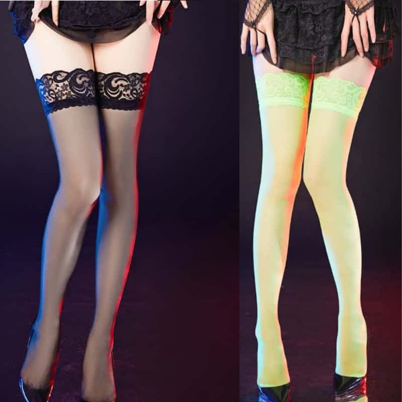 Thigh High Stripe Lace Stockin - Thigh High Sock Stay Up 评论和价格