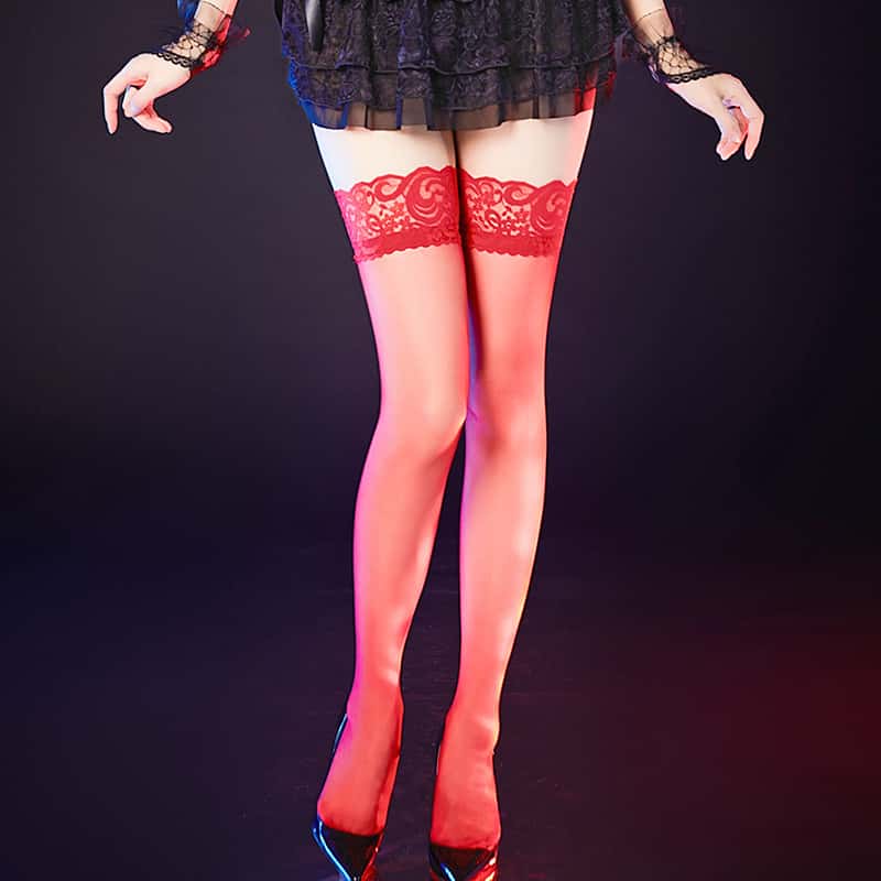 Thigh High Stripe Lace Stockin - Thigh High Sock Stay Up 评论和价格