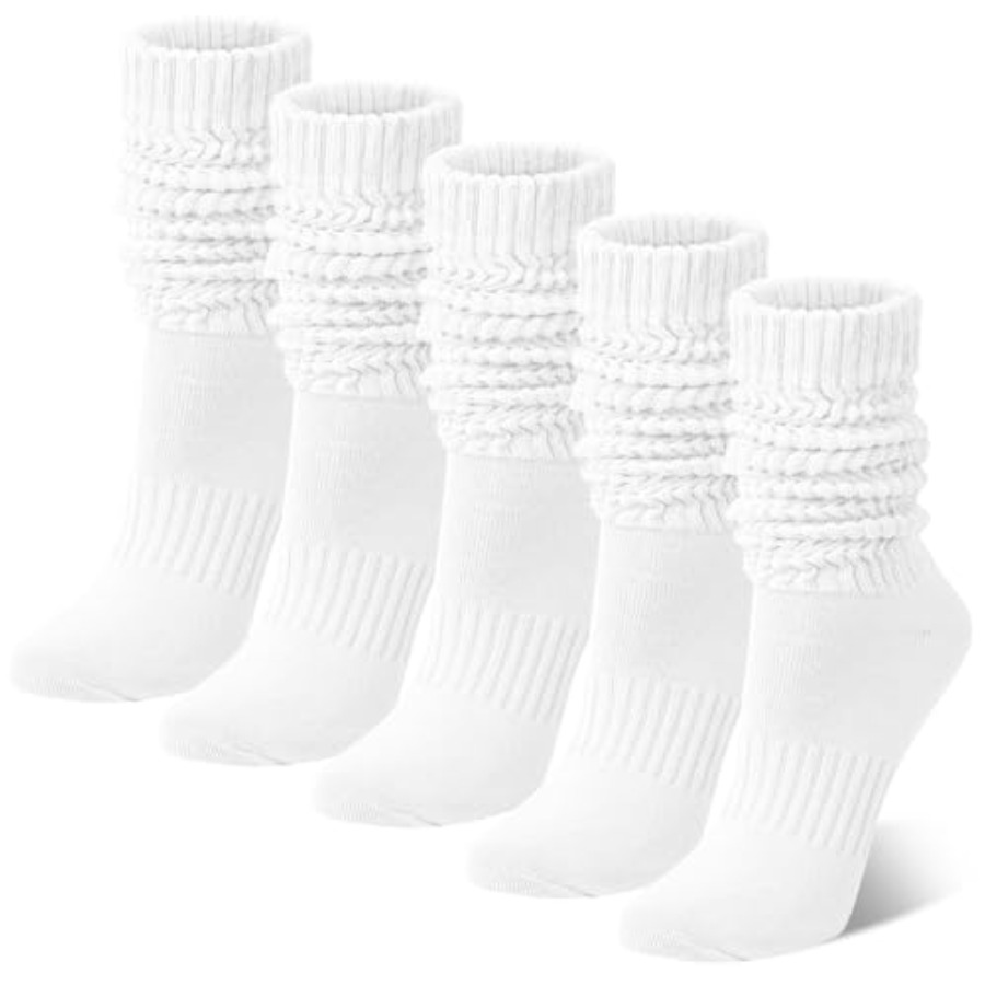 Chalier 5 Pairs Slouchy Socks  - Boot Sock Slouchy 评论和价格