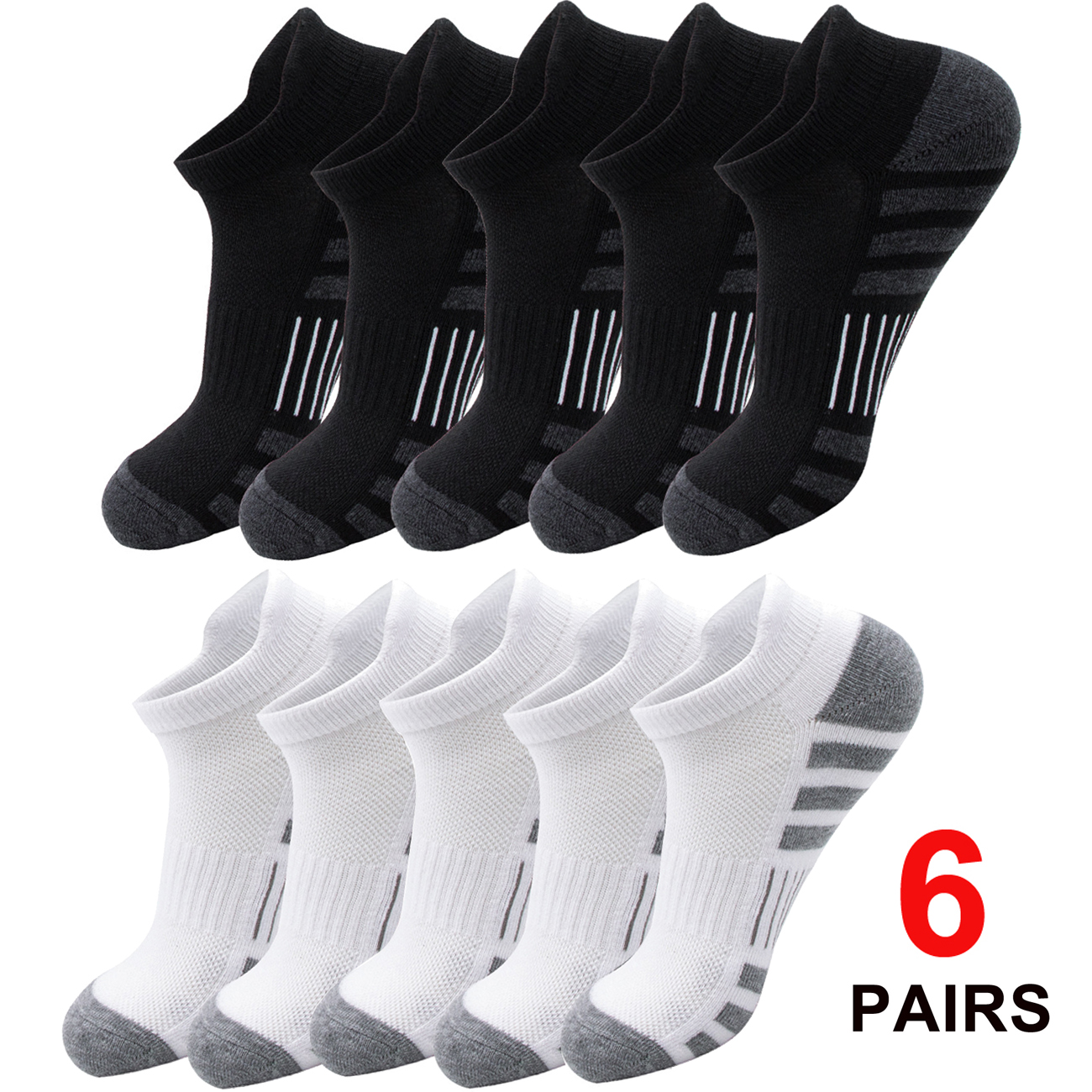 6/24 Pairs Cushioned Breathabl - Ankle Sock Low Cut 评论和价格