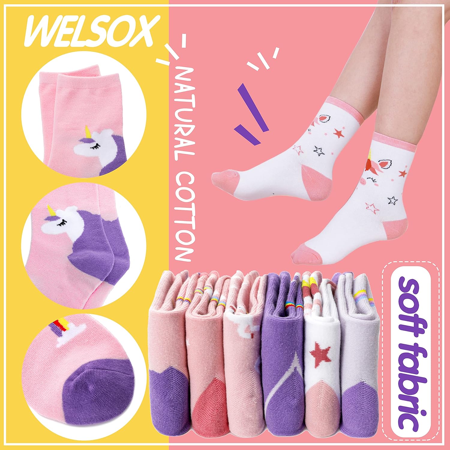 Unicorn Socks Gifts for Girls  - Silk Sock Bamboo 评论和价格
