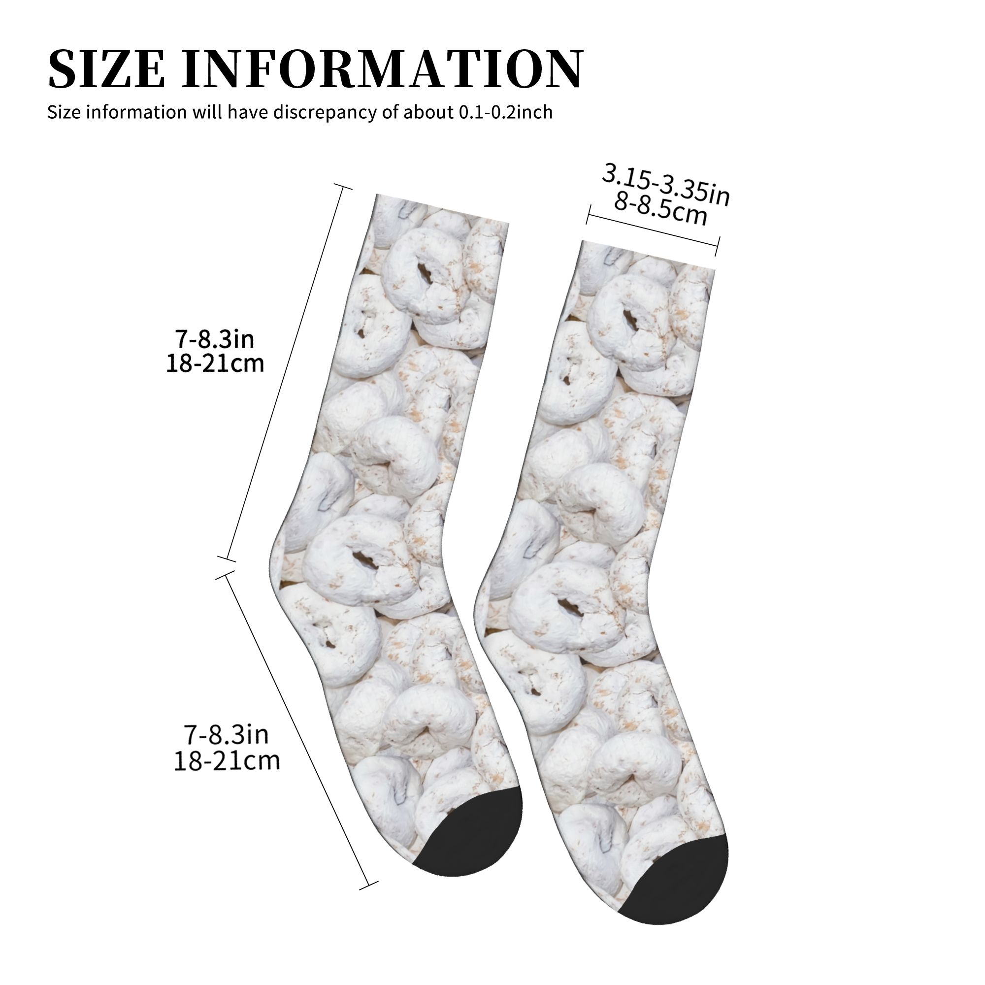 Mini Powdered Sugar Donuts Men - Dress Sock Men 评论和价格
