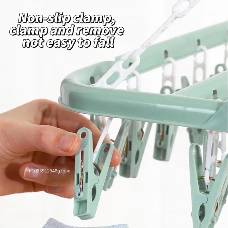 32 Clips Folding Clothes Dryer - Sock Organizer Tray 评论和价格