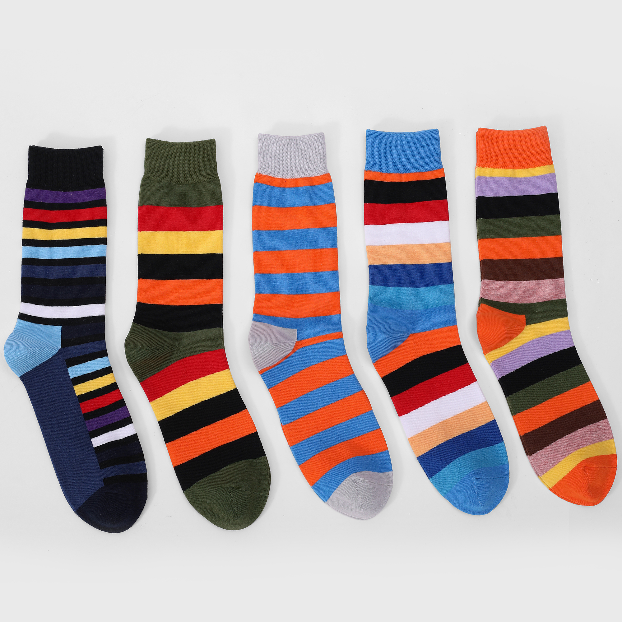 5Pairs Mens Fun Dress Socks, P - Cotton Crew Sock Pack 评论和价格