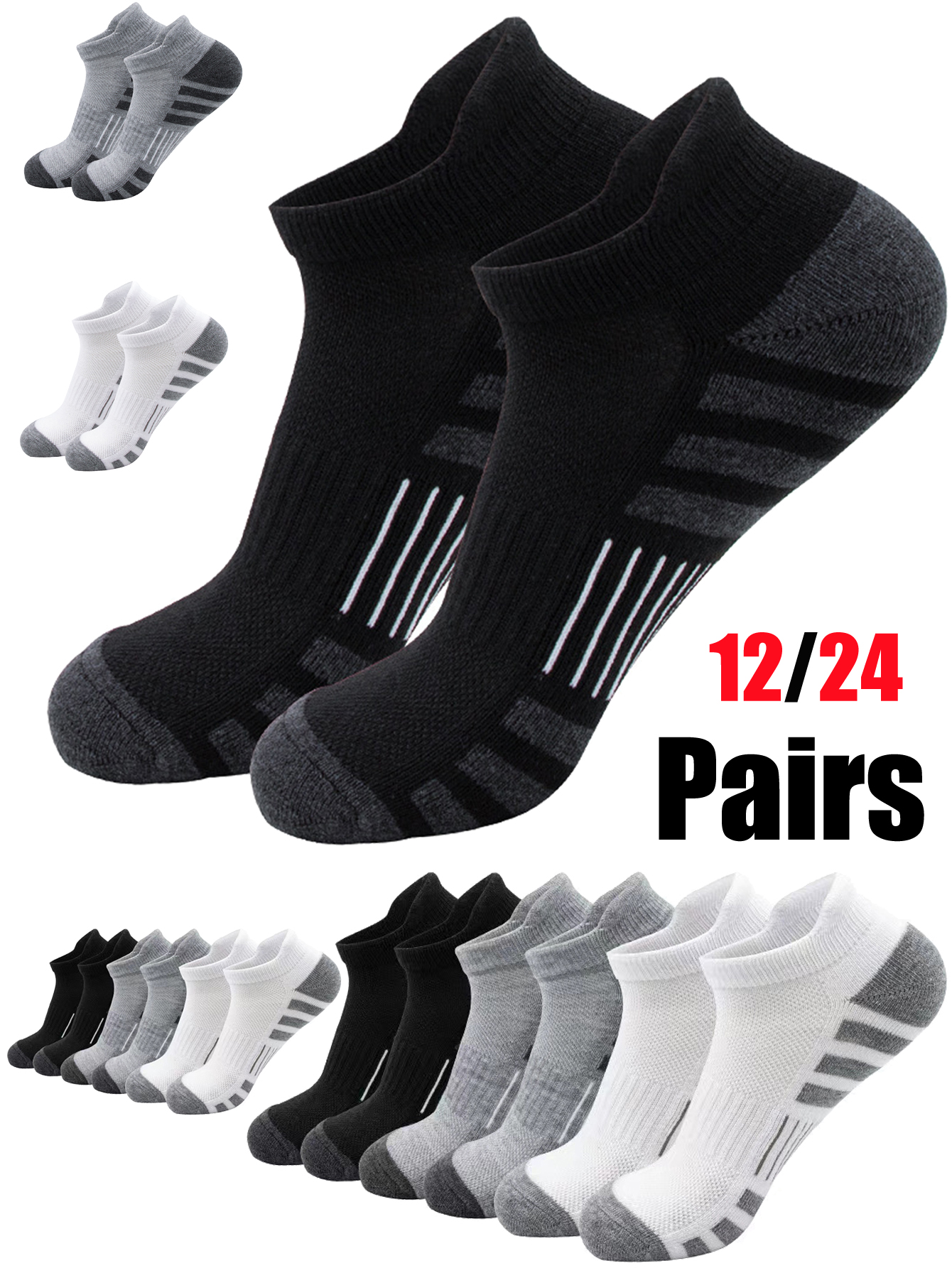 Unisex Low Cut Sports Tab Ankl - Athletic Sock Cushion 评论和价格