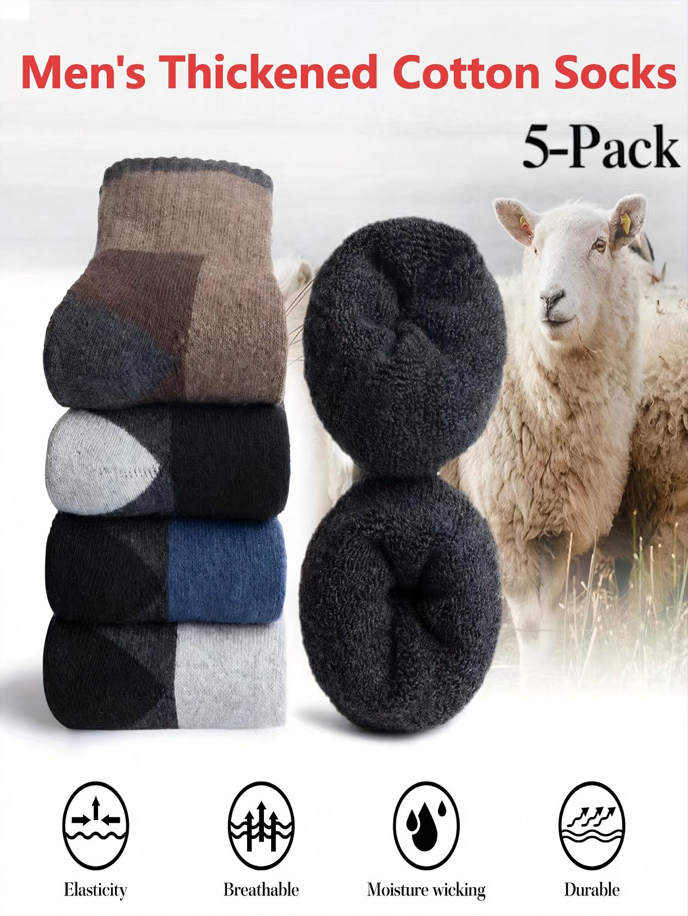 Men’s Thick Crew Socks 5-Pack, - Cotton Crew Sock Pack 评论和价格