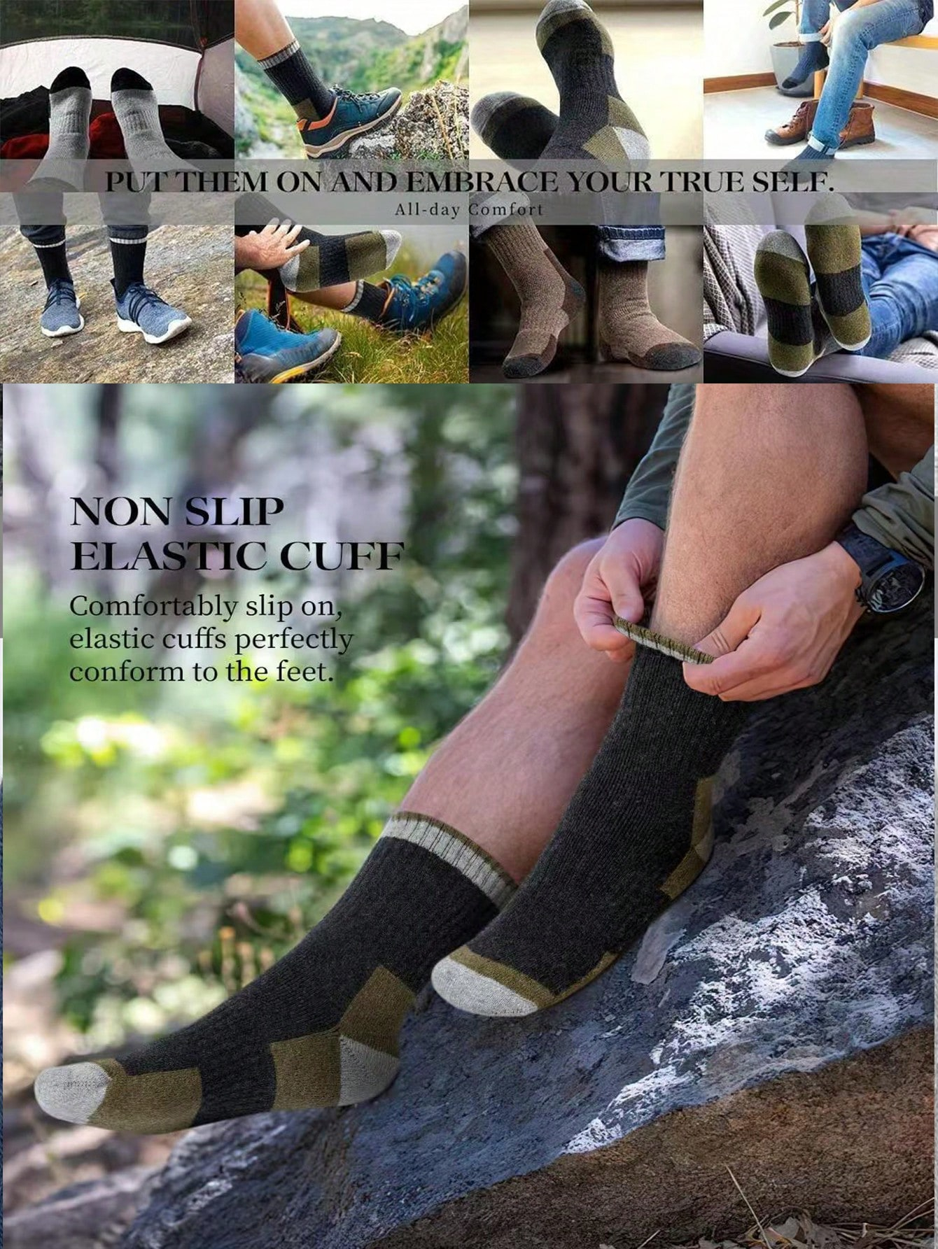 Men’s Thick Crew Socks 5-Pack, - Cotton Crew Sock Pack 评论和价格
