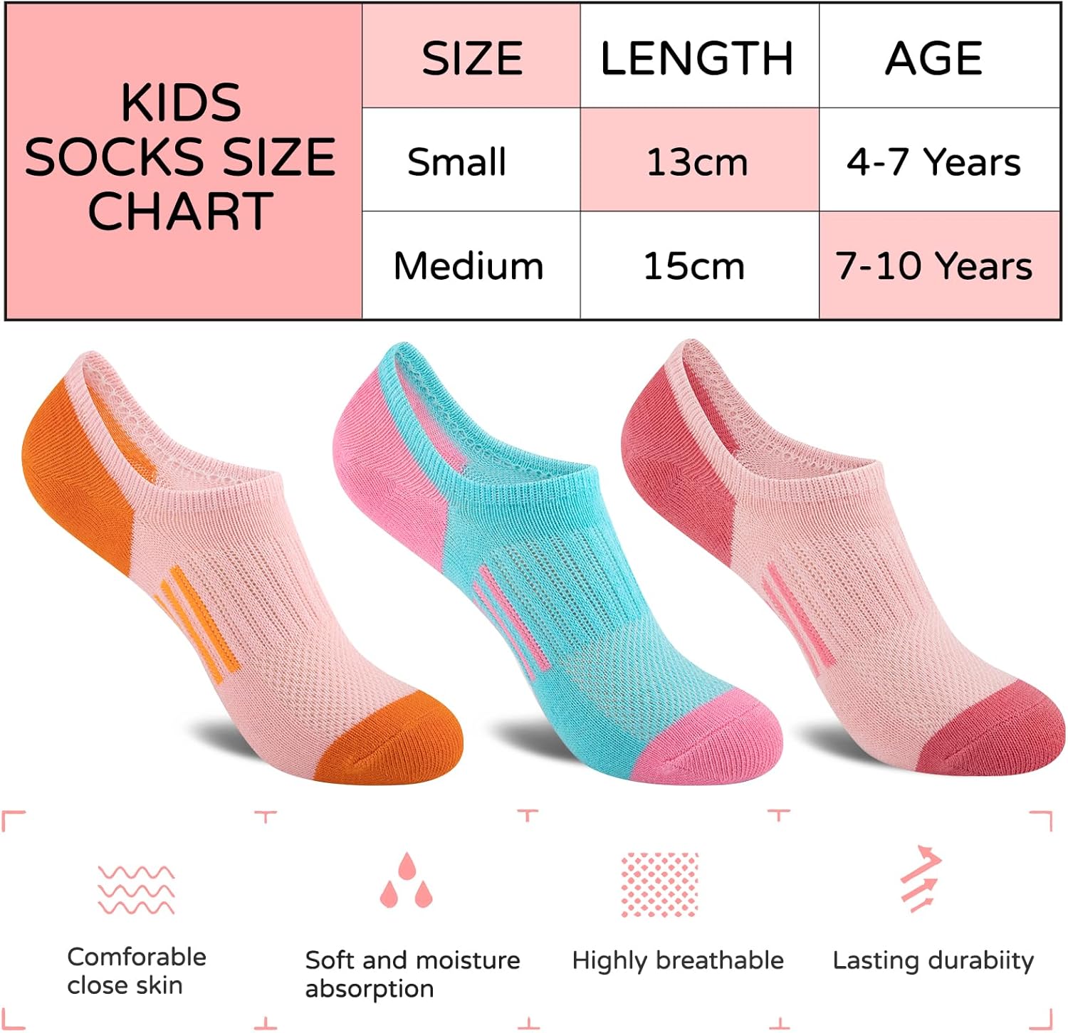 12 Pairs Girls No Show Socks C - Silk Sock Bamboo 评论和价格