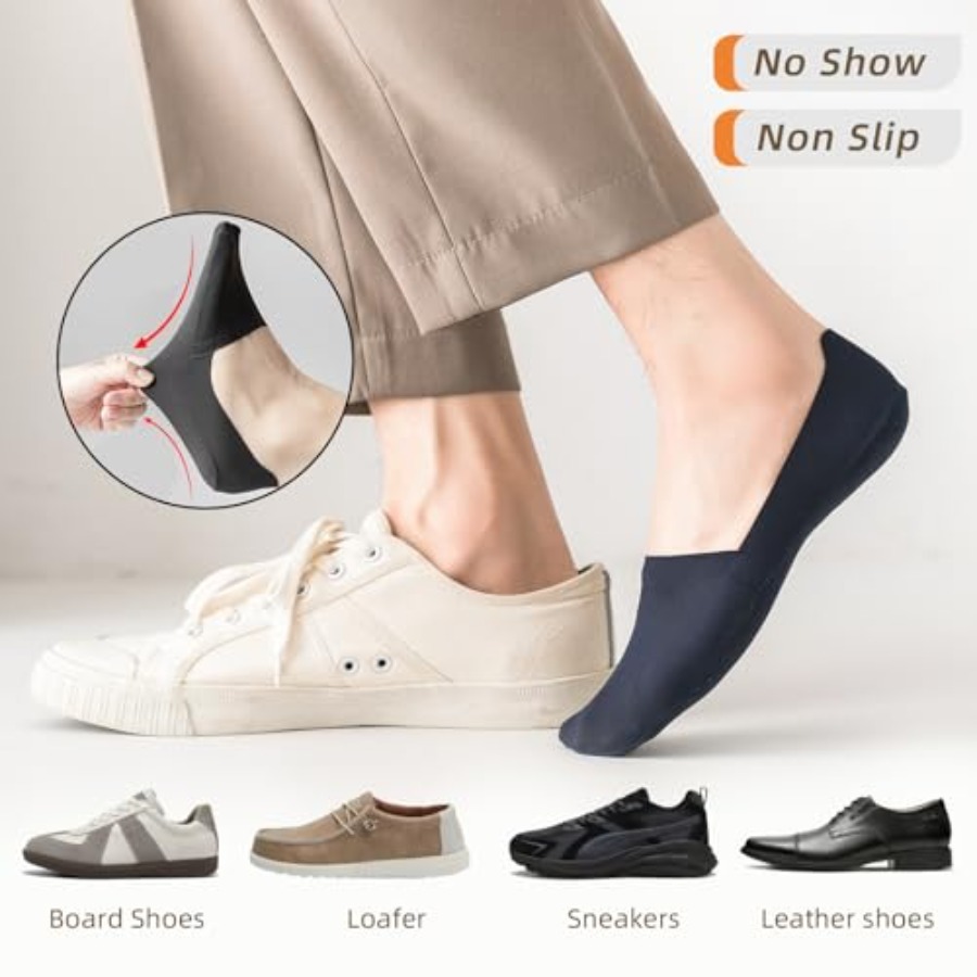 Caudblor Men Thin No Show Sock - Invisibility Sock Loafer 评论和价格