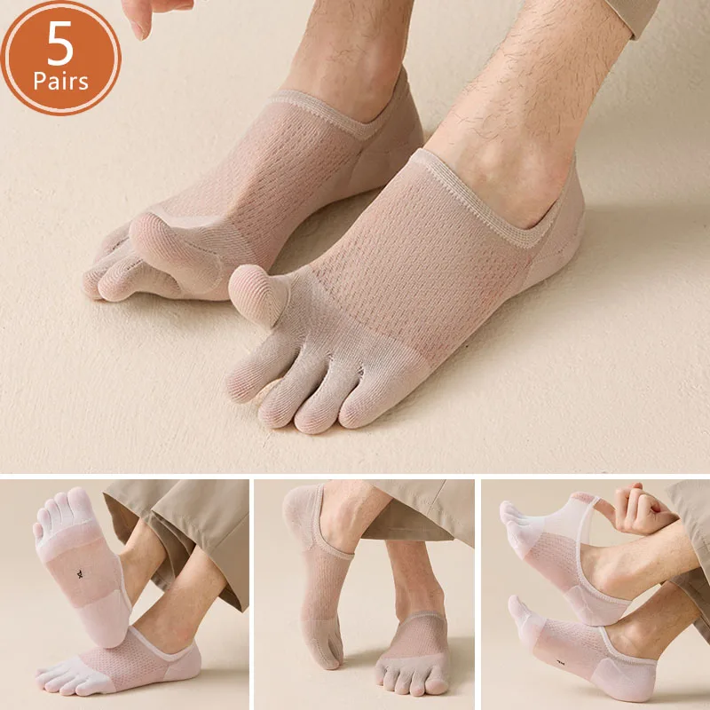 5 Pairs Man Summer Thin Toe So - Ankle Sock Low Cut 评论和价格