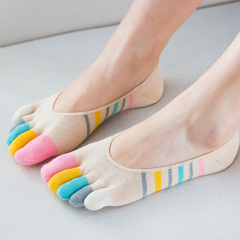 5Pairs Yoga Toe Socks Women Lo - Invisibility Sock Loafer 评论和价格