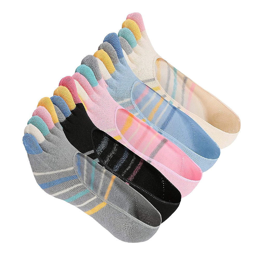 5Pairs Yoga Toe Socks Women Lo - Invisibility Sock Loafer 评论和价格