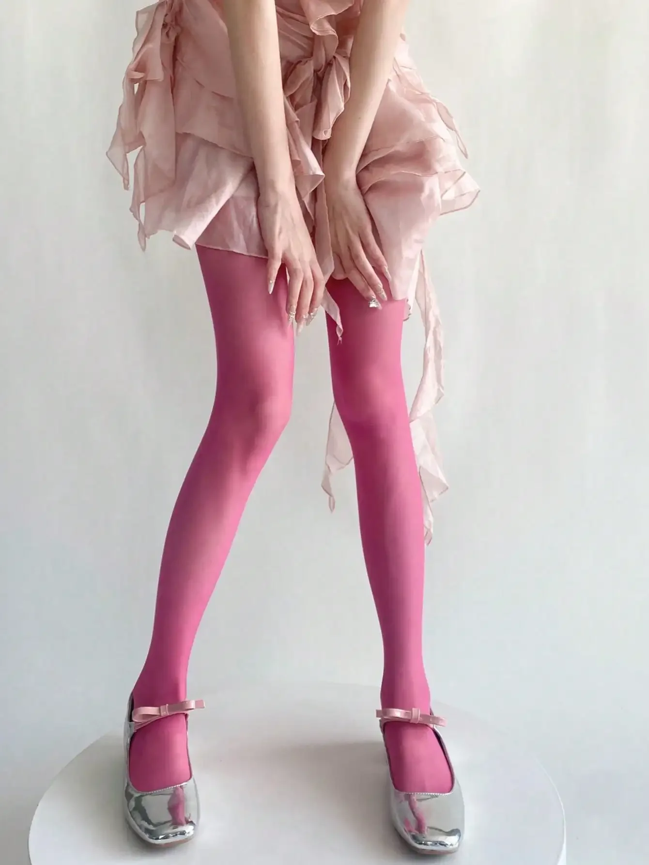 1 Pair Women's Shimmery Aurora - Tights Pantyhose Sheer 评论和价格