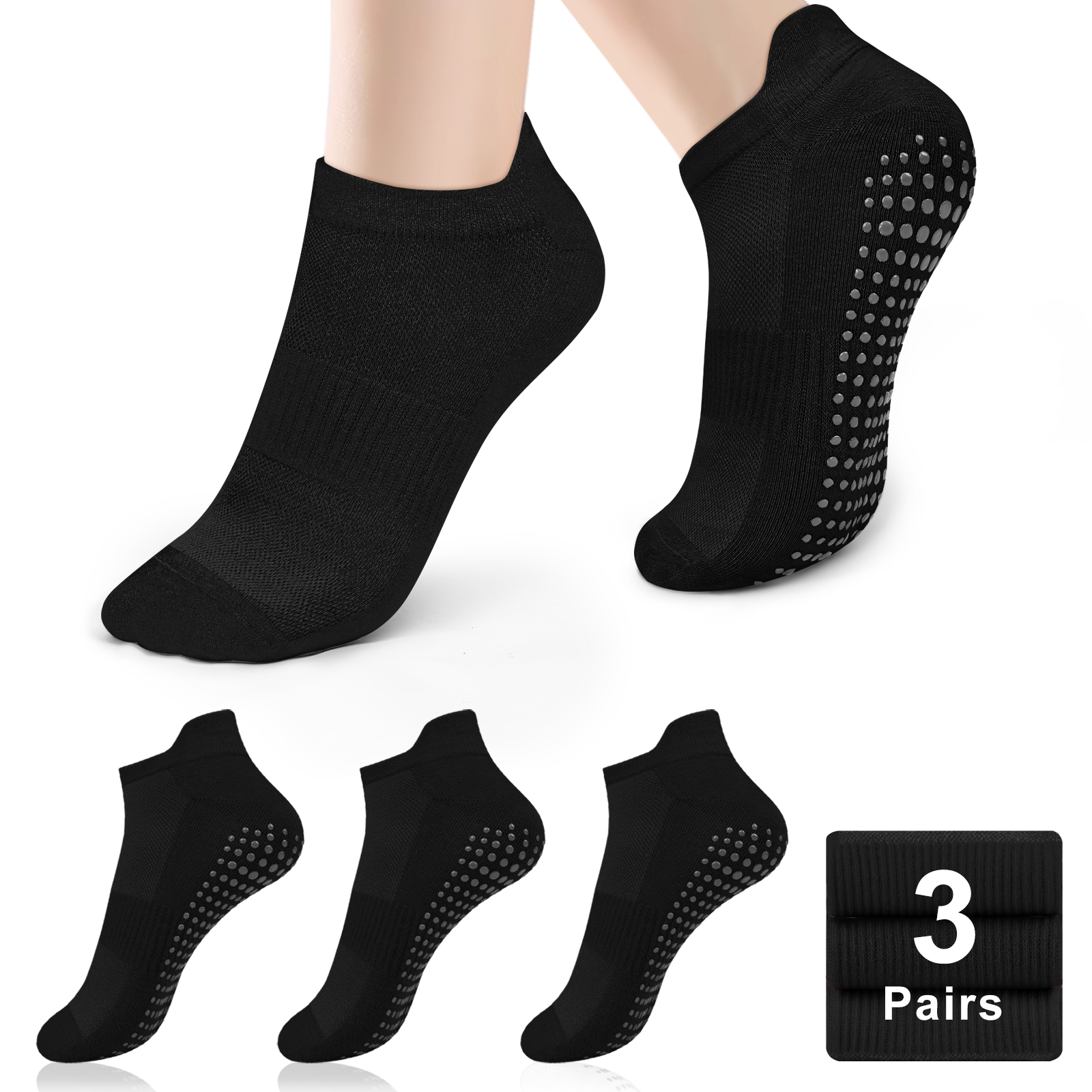 3 Pairs Yoga Socks Women Cotto - Grip Sock Yoga 评论和价格