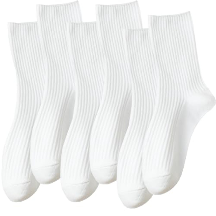 DOKUTOKU Womens Crew Socks Siz - Cotton Crew Sock Pack 评论和价格